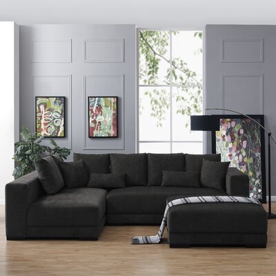 Sectionals Birch Lane   Douglas Reversible Sectional With Ottoman 